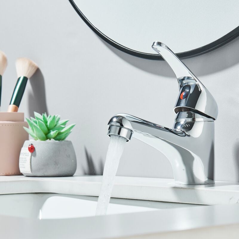 foto del prodotto onyzpily rubinetto miscelatore bagno miscelatore lavabo installazione facile cromato