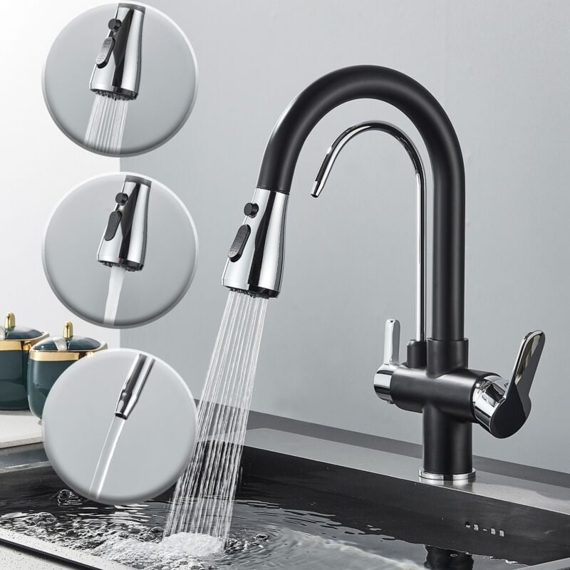 foto del prodotto onyzpily rubinetto per lavabo girevole a 360 ,alto miscelatore monocomando per lavabo,fredda e calda regolabile rubinetto per lavabo bagno