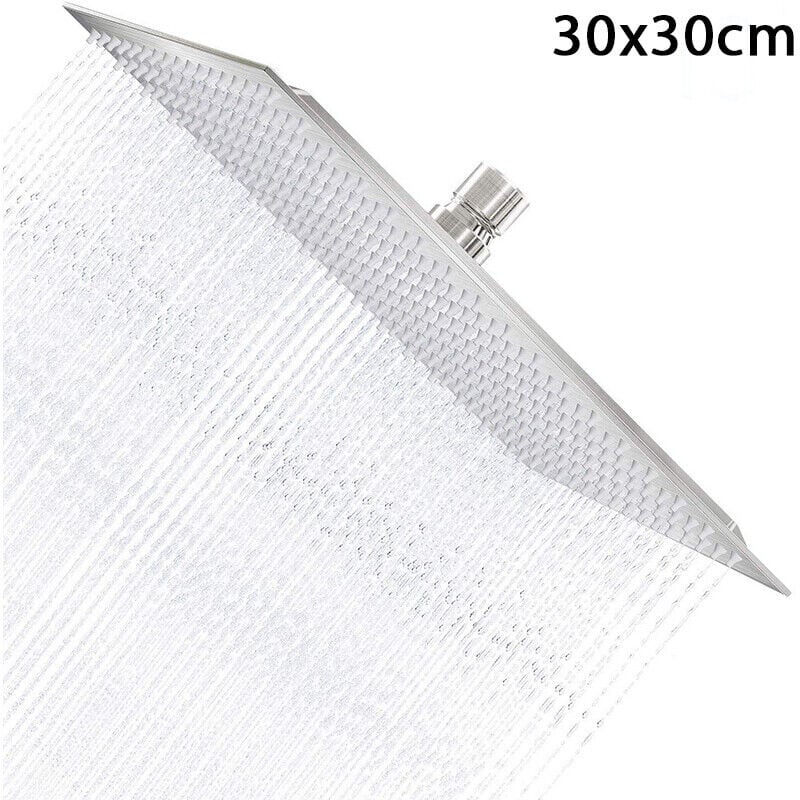 foto del prodotto onyzpily soffione doccia fisso a pioggia,30 30 cm soffione doccia grande ad alta pressione,cromo soffione doccia anticalcare in acciaio inox