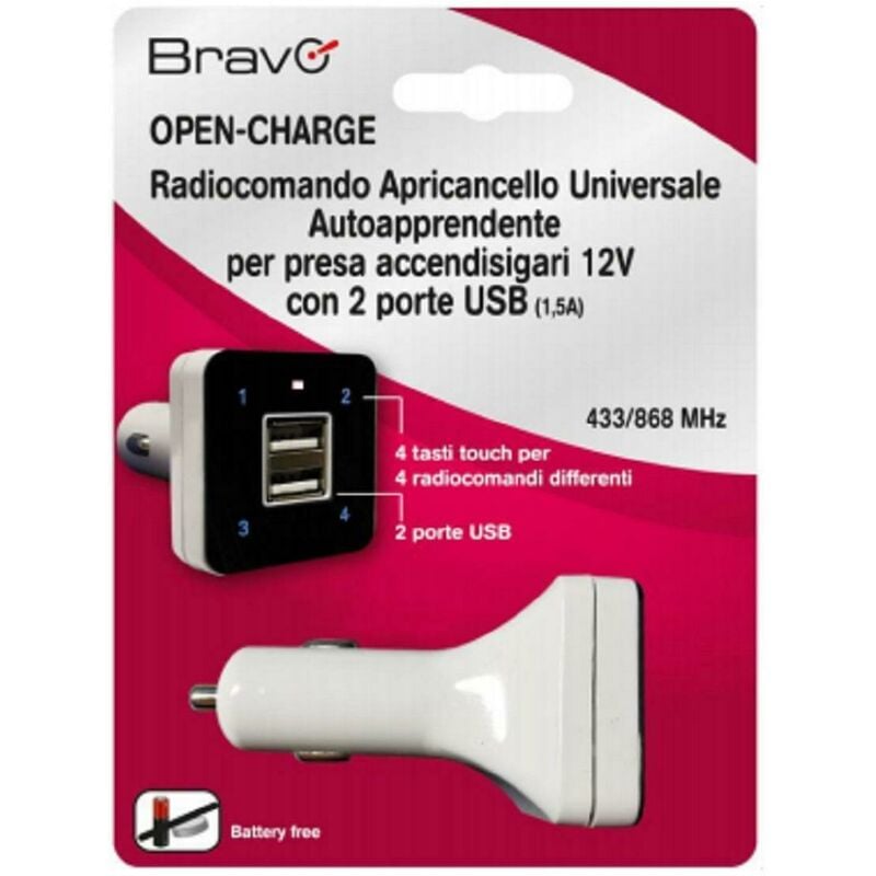 foto del prodotto open charge apricancello con caricabatteria usb 90502175 bravo