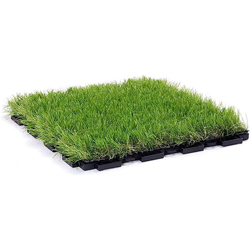 foto del prodotto opengardenweb prato sintetico a mattonelle 30x30cm altezza 30mm 9 pezzi erba finta infinity 4f