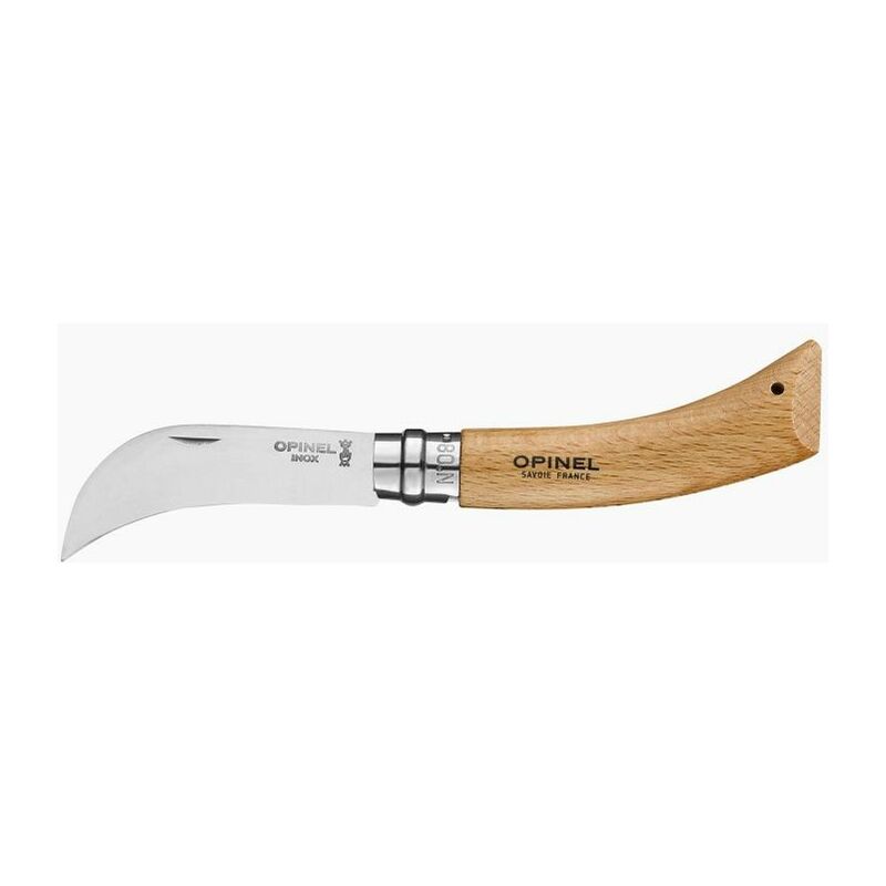 foto del prodotto opinel n 8 falcetto coltello da potatura inox con lama semicurva e sistema virobloc