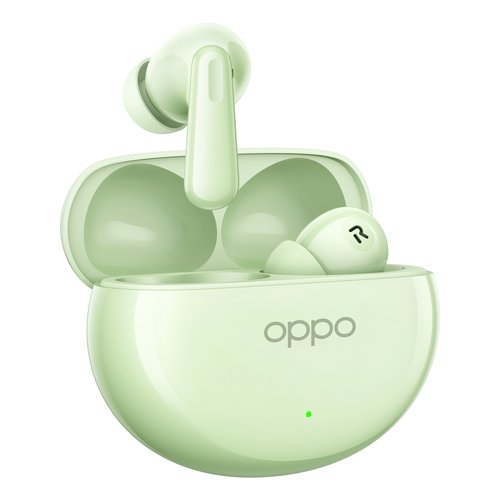 foto del prodotto oppo enco air4 auricolari true wireless, 44h di autonomia, driver in titanio, bluetooth 5.4, controlli touch, cancellazione del rumore ai, android e ios, ip55, versione italiana , fresh mint