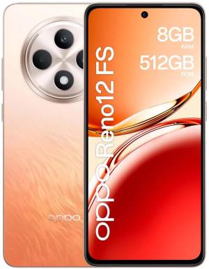 foto del prodotto oppo reno12 fs 4g ai smartphone, tripla fotocamera 50 8 2mp, selfie 32mp, display 6.67 120hz amoled fhd , 5000mah, ram 16 gb 8 8 rom 512gb, versione italia , amber orange