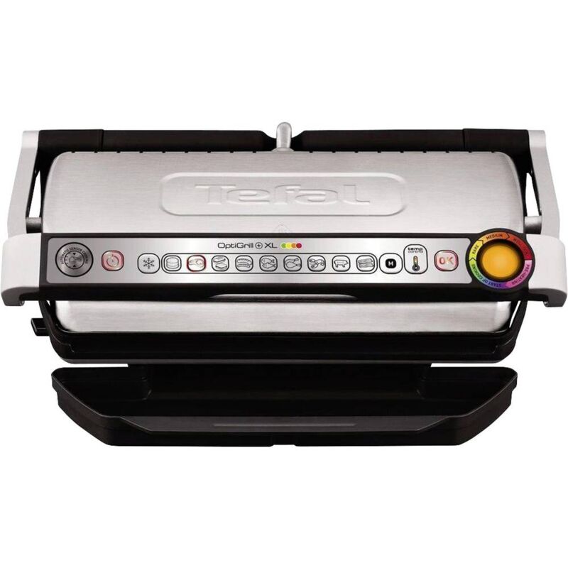 foto del prodotto optigrill xl elettrico griglia a contatto regolazione automatica della temperatura acciaio inox spazzolato , ner tefal