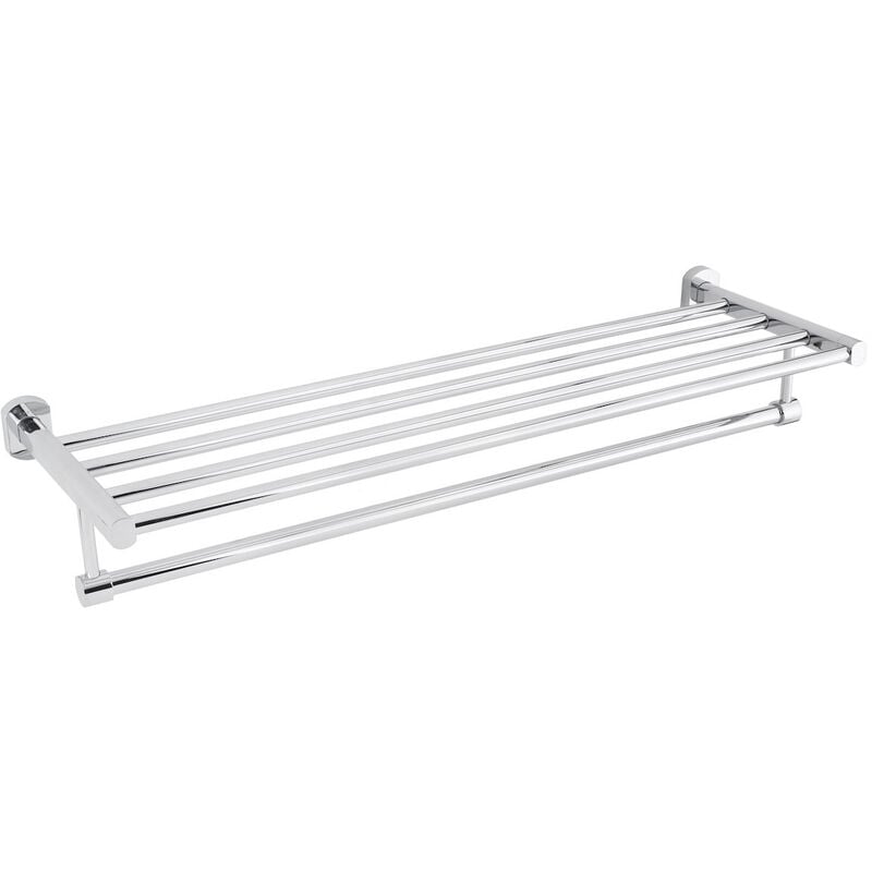foto del prodotto optima cube way in ottone porta asciugamani da parete, cromato spi95 