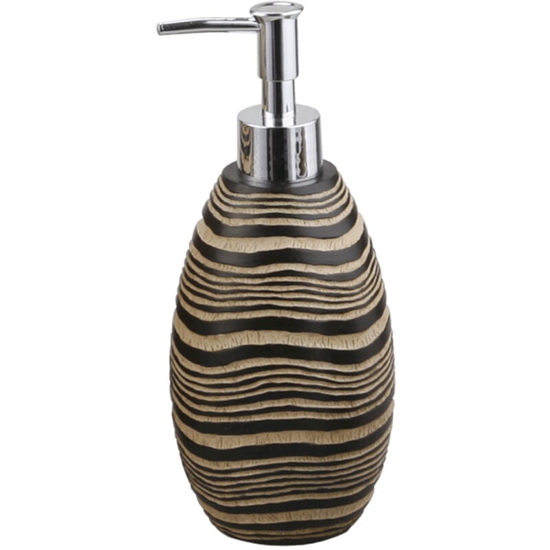 foto del prodotto optima dispenser di sapone in poliresina soreta, stile legno, marrone sor99 