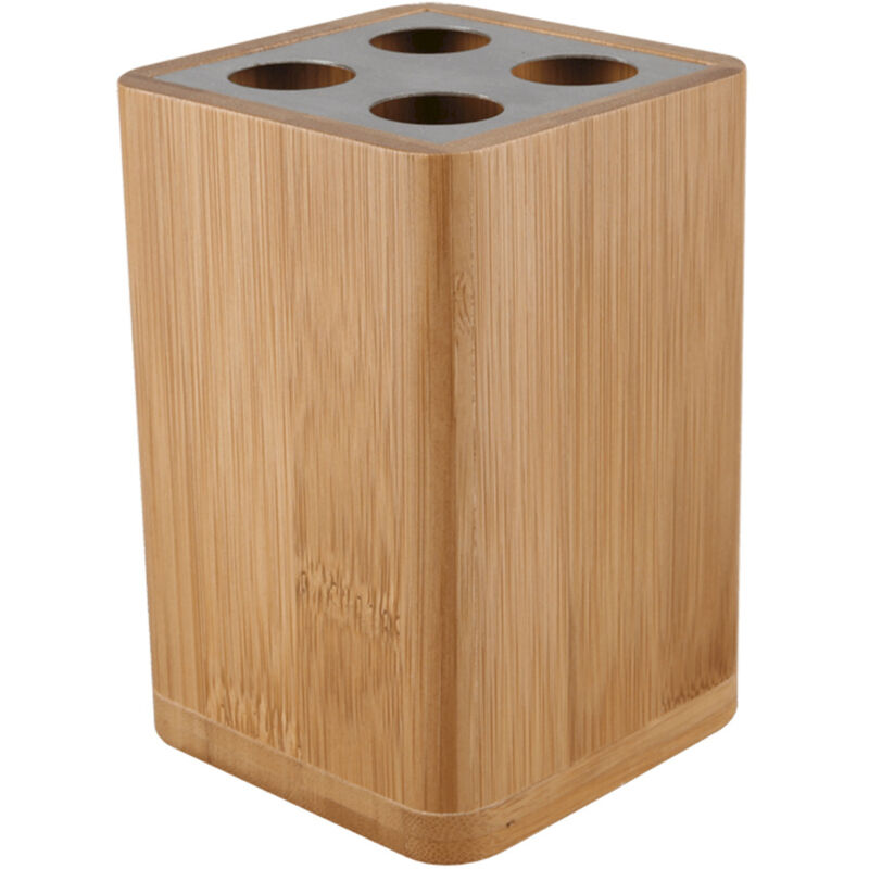 foto del prodotto optima latia porta spazzolino in bamb , legno chiaro lat11 