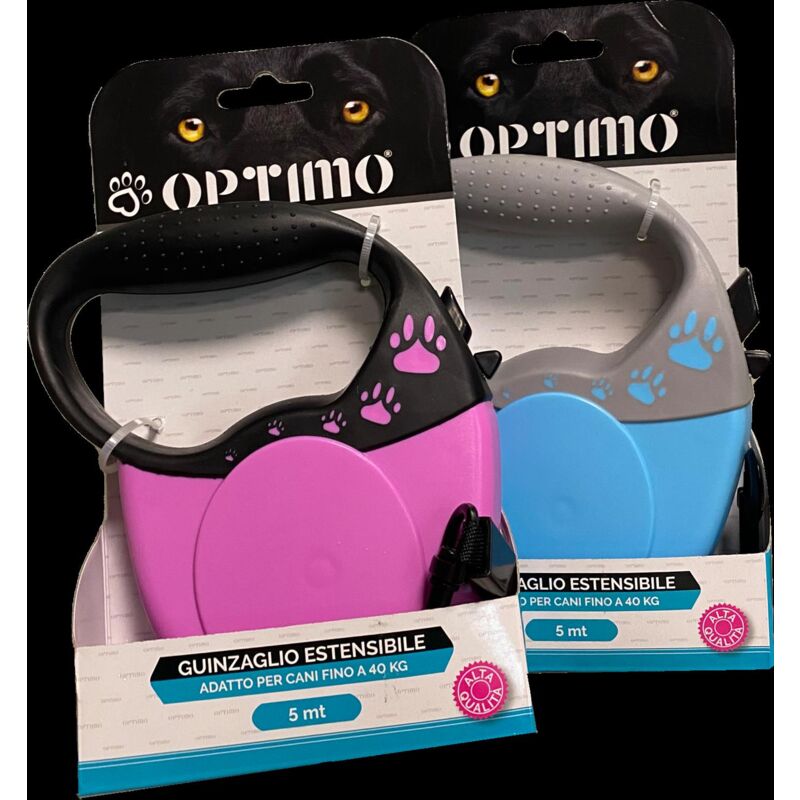 foto del prodotto optimo guinzaglio estensibile per cani fino a 40 kg 5 mt colore assortito