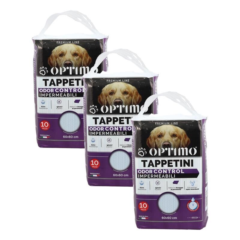 foto del prodotto optimo kit set 3 pz tappetini animali assorbenti monouso 60x60cm 10pz