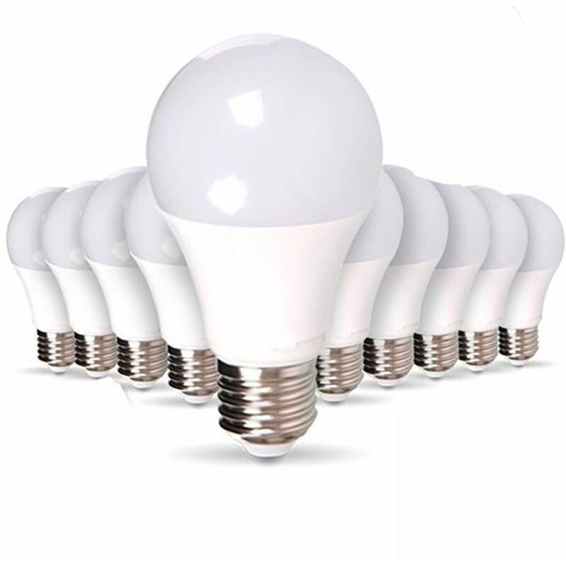 foto del prodotto optonica 10 lampadine led e27 9w equivalent 50w a60 white day 6000k