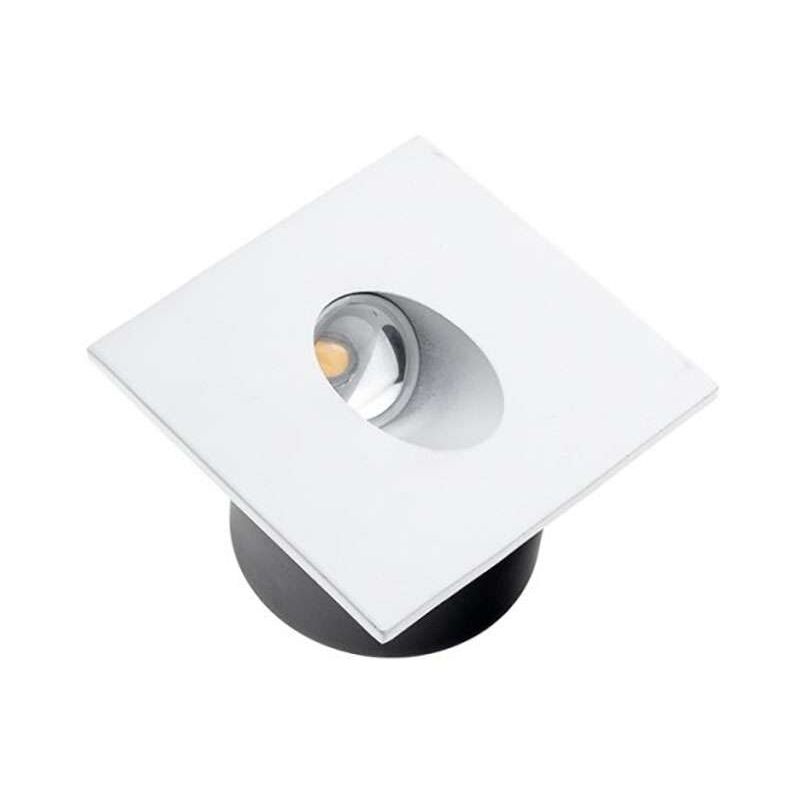 foto del prodotto optonica 3w led spot recessable per white square squad ac 220 240v neutrale bianco 4200k
