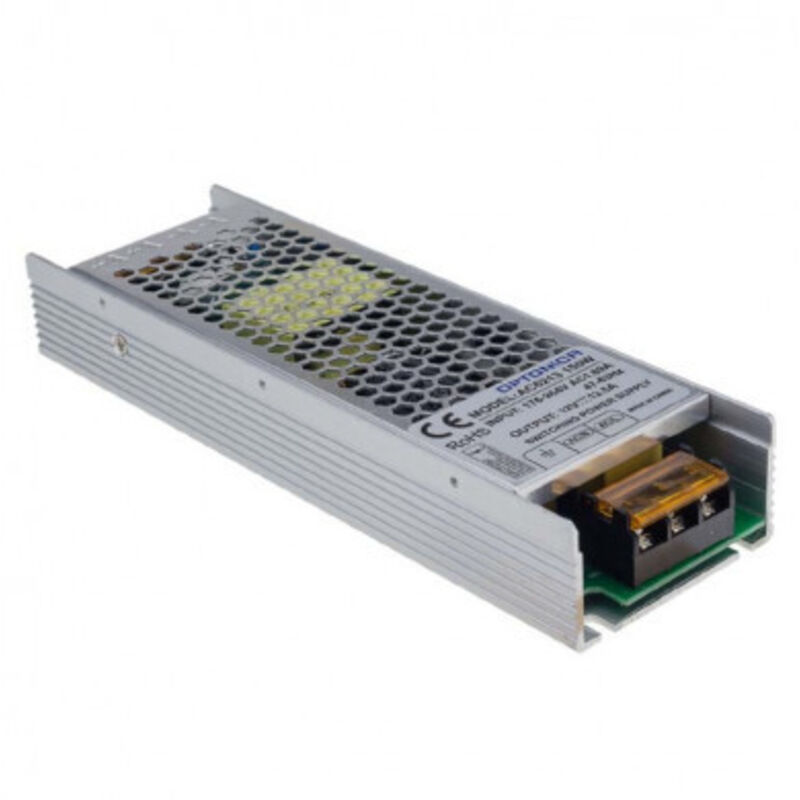 foto del prodotto optonica 6213 alimentatore led 12v 150w in alluminio ce e rohs