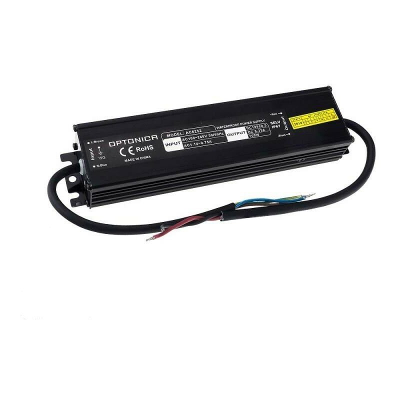 foto del prodotto optonica alimentatore led dc12v 100w 8,33a impermeabile ip67