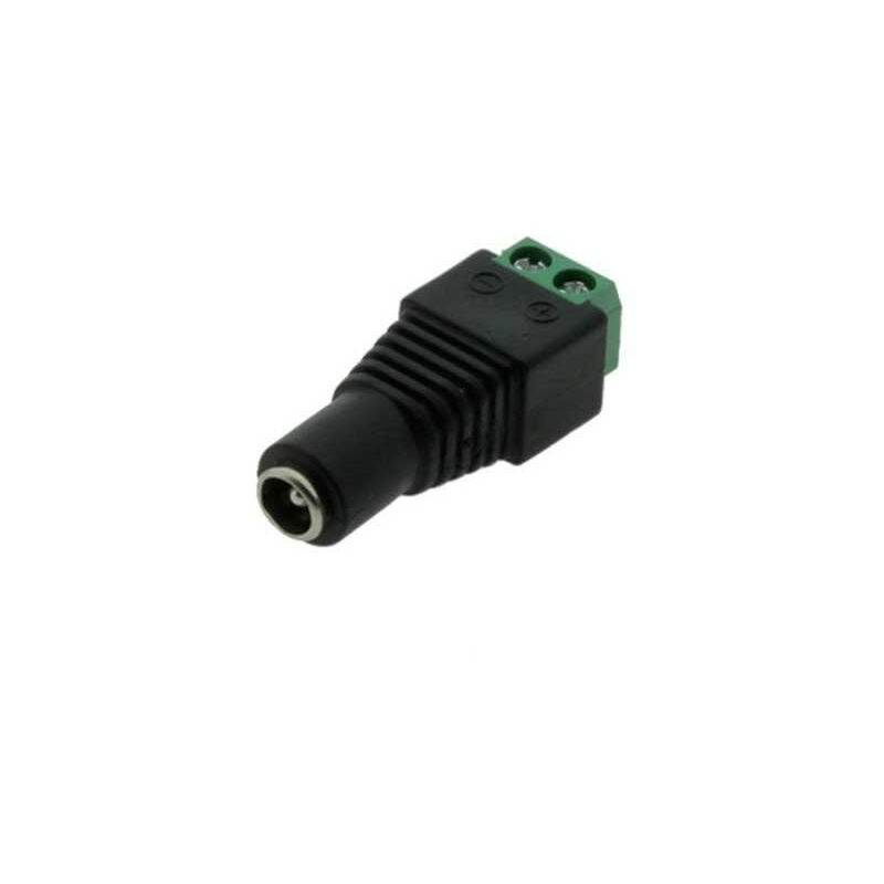 foto del prodotto optonica connettore a striscia cc femmina nero e verde