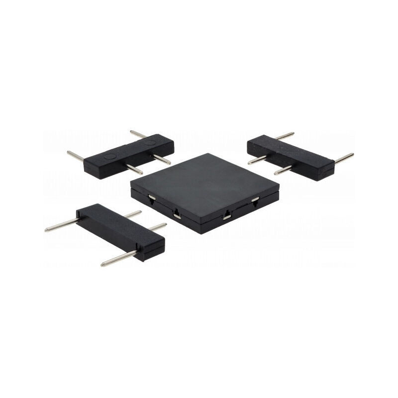 foto del prodotto optonica connettore t nero ip20 plastica aluminio no 38.5x46.7x5mm