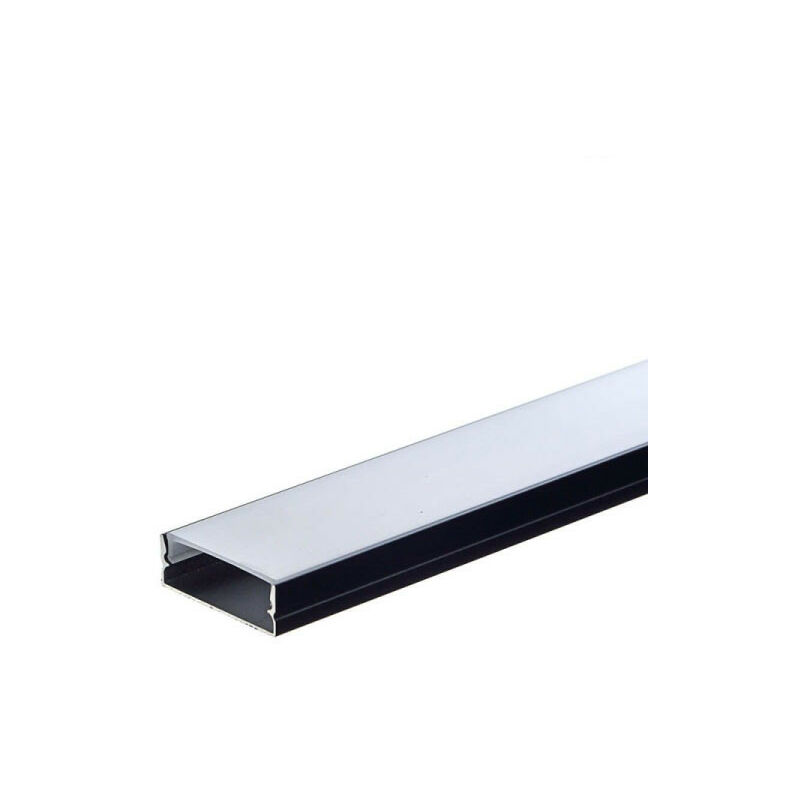foto del prodotto optonica diffusore bianco 10mm dell altezza dell estremit nera del profilo di alluminio per il nastro del led di 2m