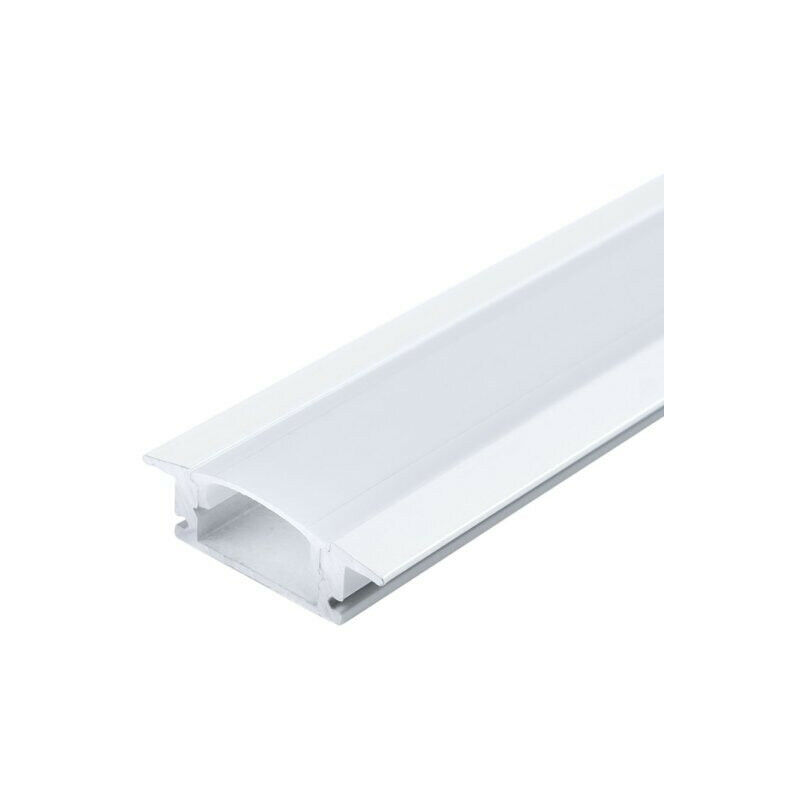 foto del prodotto optonica diffusore bianco in alluminio del profilo recessed altezza 7.4mm per il nastro led 2m
