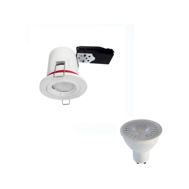 foto del prodotto optonica kit spot led rt2012 bbc bianco ip20 gu10 5w eq. 50w bianco hot 2700k