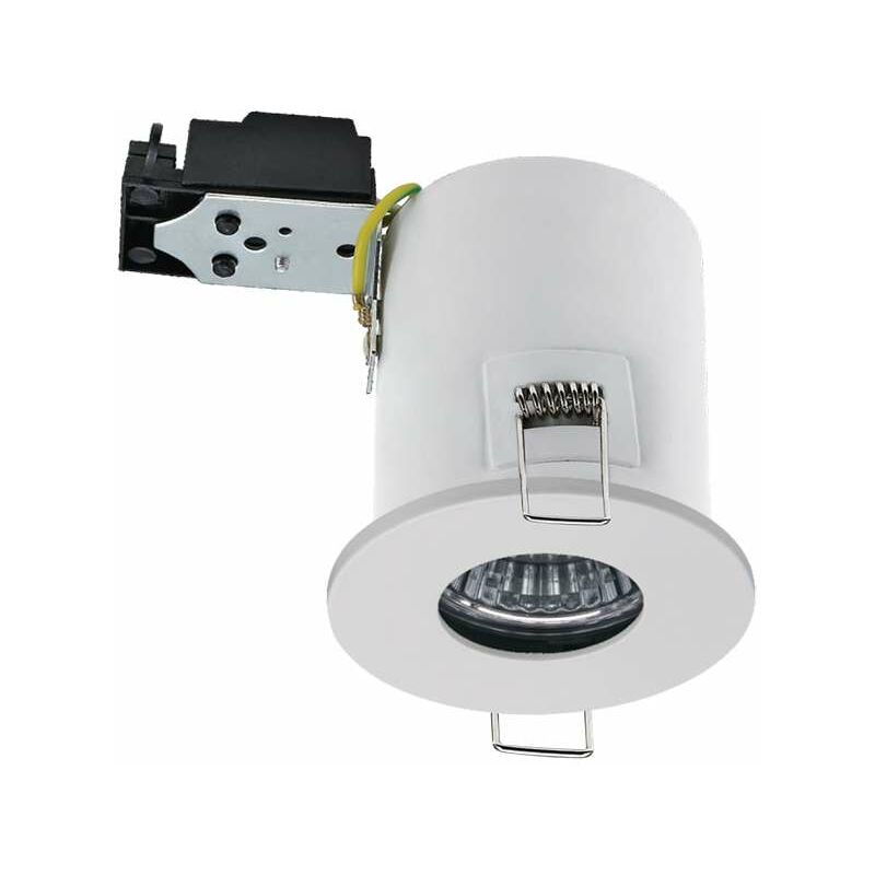 foto del prodotto optonica kit spot led rt2012 bbc finitura bianca gu10 5w equivalenti 40w bianco caldo 2700k