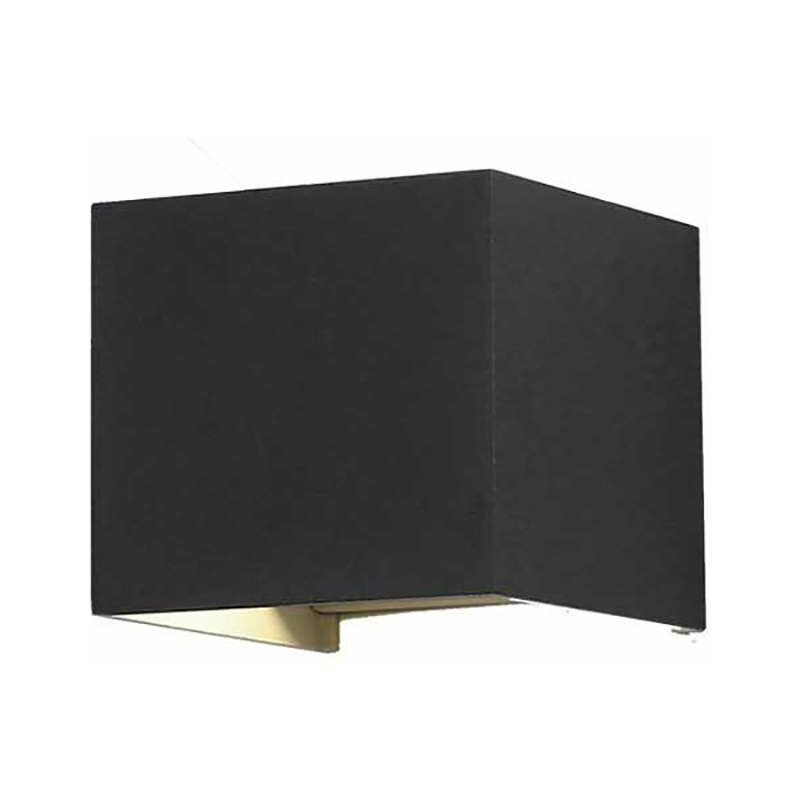 foto del prodotto optonica lampada da parete led nera 6w impermeabile ip54 bianco naturale 4000k