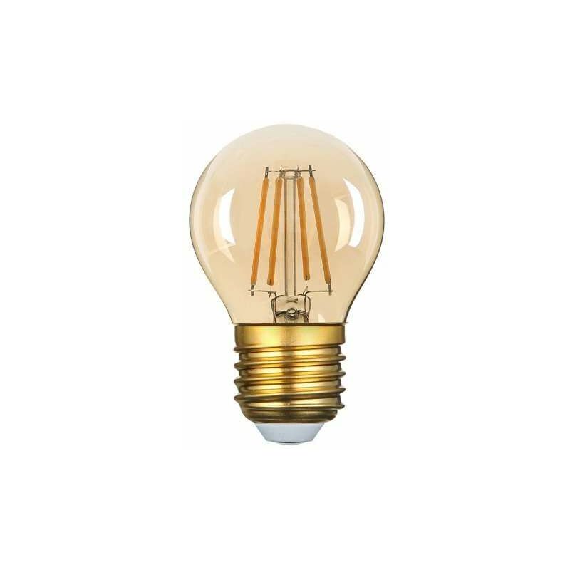 foto del prodotto optonica lampadina led g45 filament 4w vetro dorato dimmerabile e27 bianco molto caldo 2500k