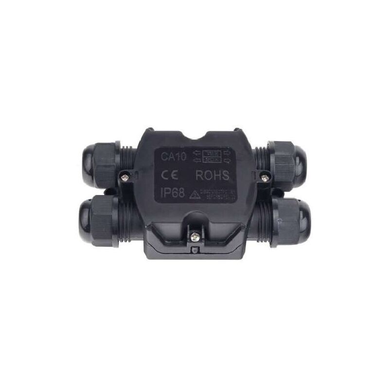 foto del prodotto optonica lotto di 10 bypass impermeabile 4 ingressi 450 v nero ip68