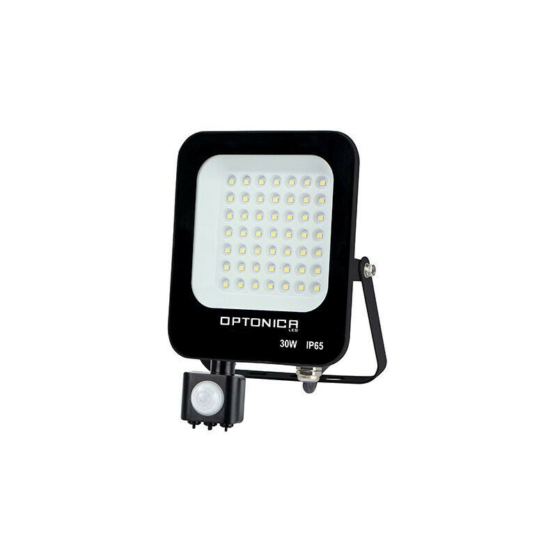 foto del prodotto optonica luce led con rivelatore nero 30w impermeabile ip65 2700lm bianco caldo 3000k