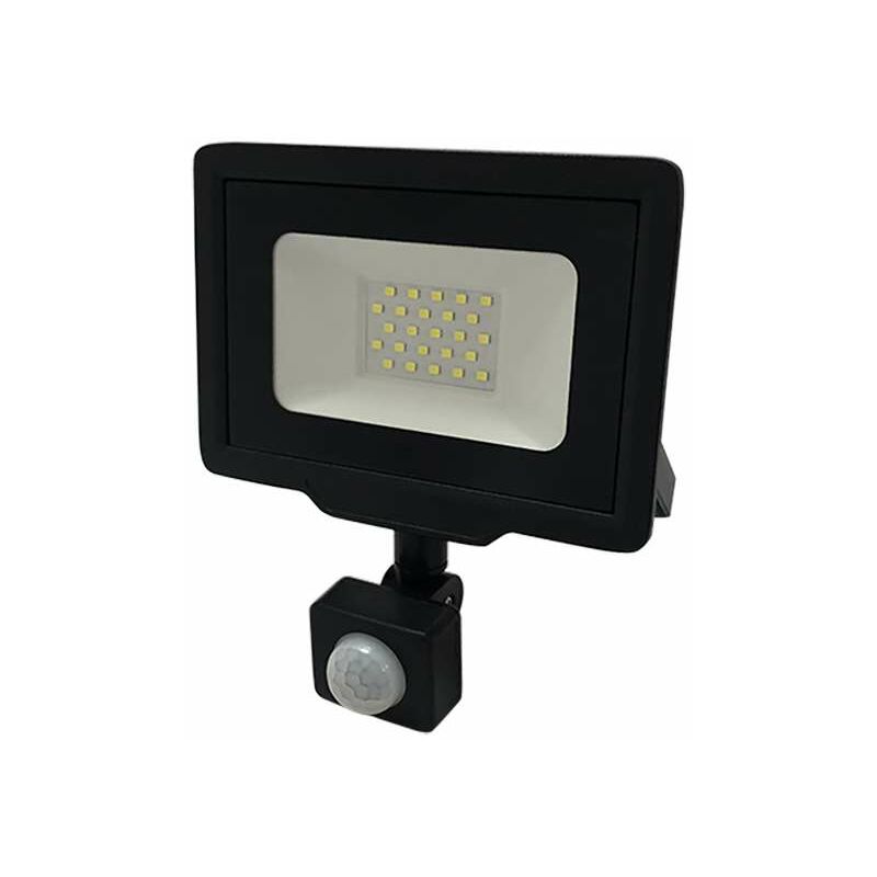 foto del prodotto optonica luce led nera 20w 100w a detector ip65 1600lm bianco naturale 4500k