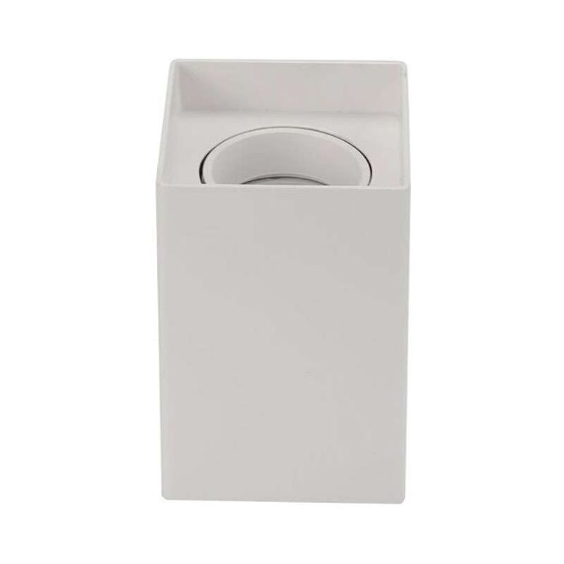 foto del prodotto optonica montaggio a parete soffitto gu10 mr16 80mm con testa bianca inclinabile max 10w