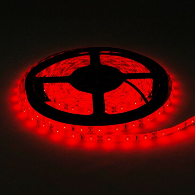 foto del prodotto optonica nastro led impermeabile ip65 4.8w m dc12v 60led m lunghezza 5m rosso