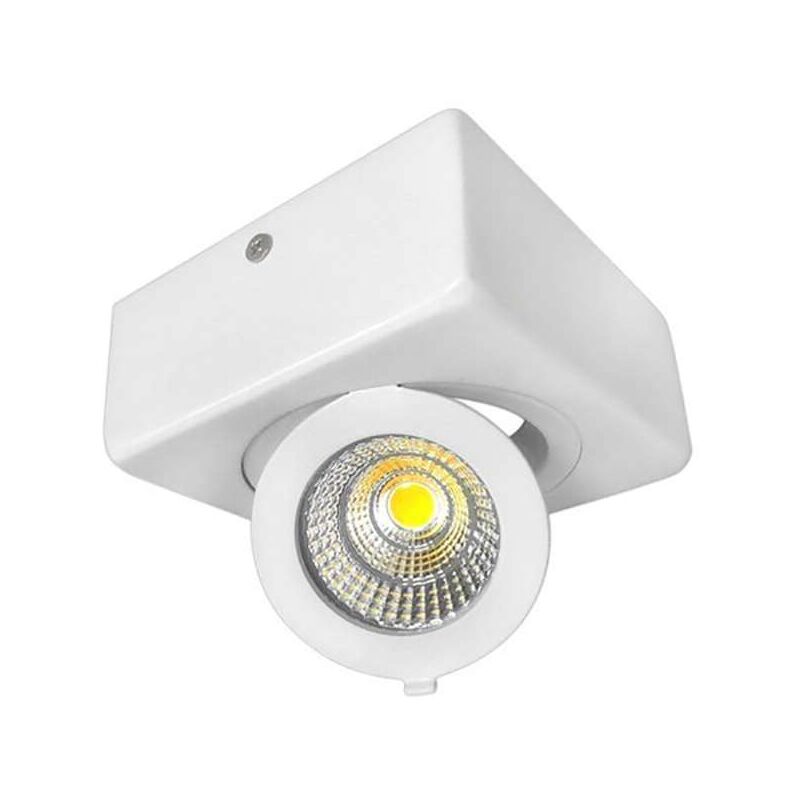 foto del prodotto optonica plafoniera led da superficie 12w quadrata orientabile bianco naturale 4500k