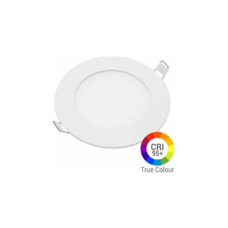 foto del prodotto optonica plafoniera led rotonda 6w extra piatta da incasso irc95 bianco naturale 6000k