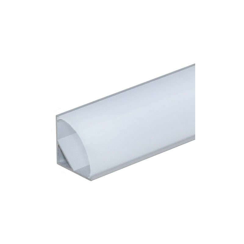 foto del prodotto optonica profilo in alluminio angolo anodizzato 45 diffusore bianco per nastro led 2m