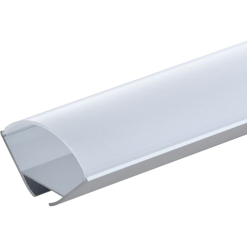 foto del prodotto optonica profilo in alluminio per nastro led 2m grigio bianco 23.5mm x 23.5mm
