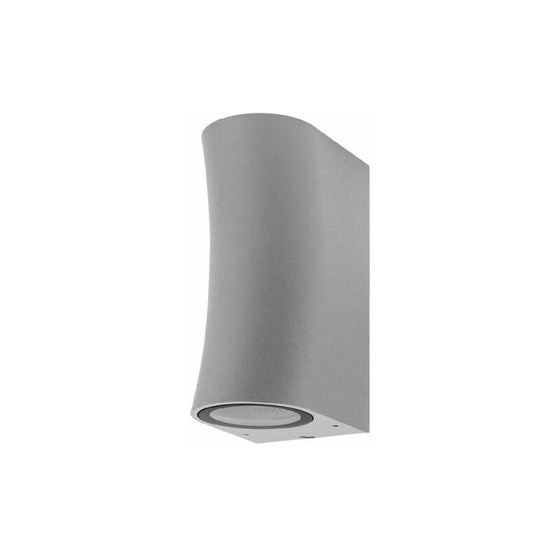foto del prodotto optonica rotondo arrondie spot 2xgu10 impermeabile alluminio grigio ip44