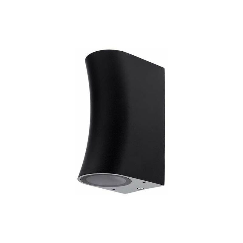 foto del prodotto optonica rotondo arrondie spot 2xgu10 nero alluminio impermeabile ip44