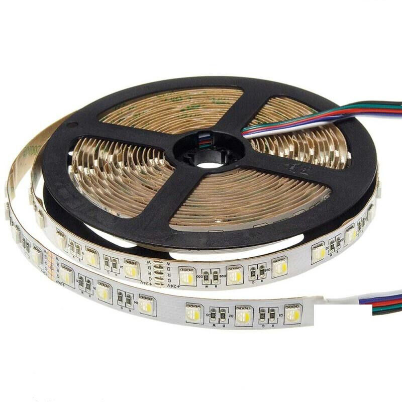 foto del prodotto optonica striscia led 24v 60led m lunghezza 5m rgb cw
