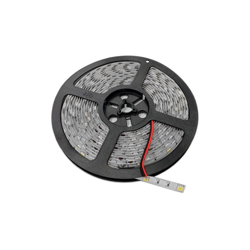 foto del prodotto optonica striscia led waterproof ip54 7.2w m dc12v 30led m lunghezza 5m bianco naturale 6000k