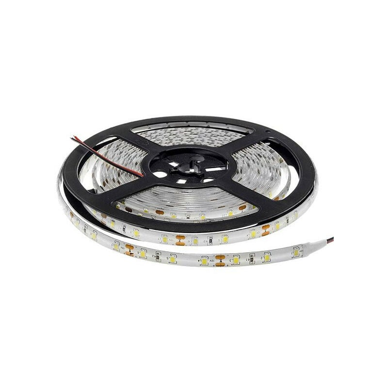 foto del prodotto optonica striscia led waterproof ip65 9.6w m dc12v 120led m lunghezza 5m bianco naturale 6500k