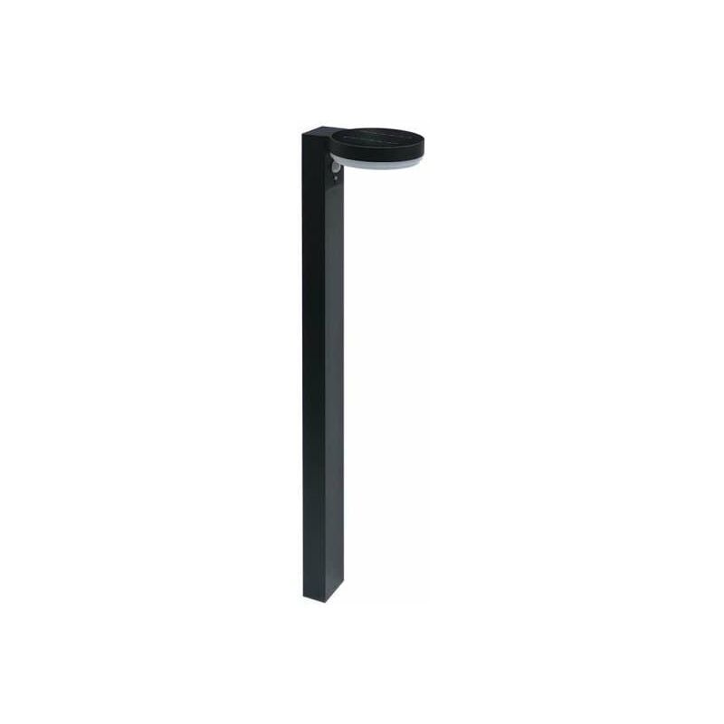 foto del prodotto optonica terminale solare 6w led con rilevatore di presenza nero 90cm