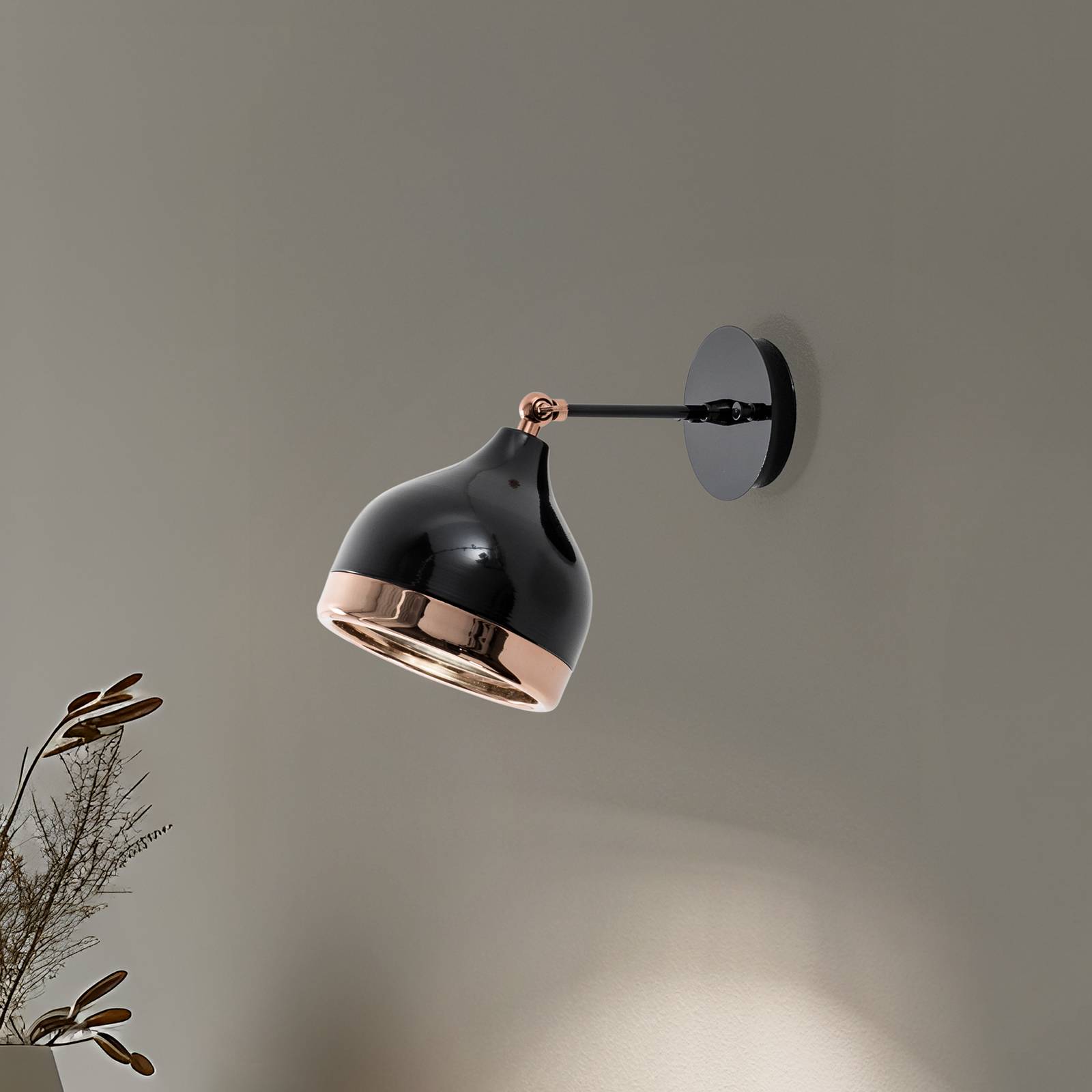 foto del prodotto opviq applique yildo 6901, nero rame, metallo