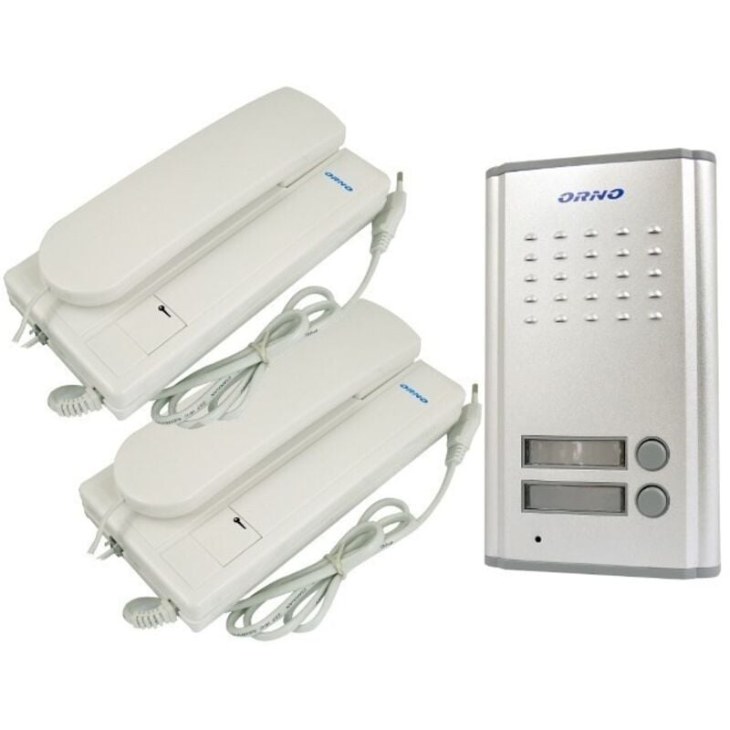 foto del prodotto or dom rl 903 citofono da interno per casa bifamiliare a 4 fili 220v ac retroilluminato sistema citofonico per 2 famiglie orno