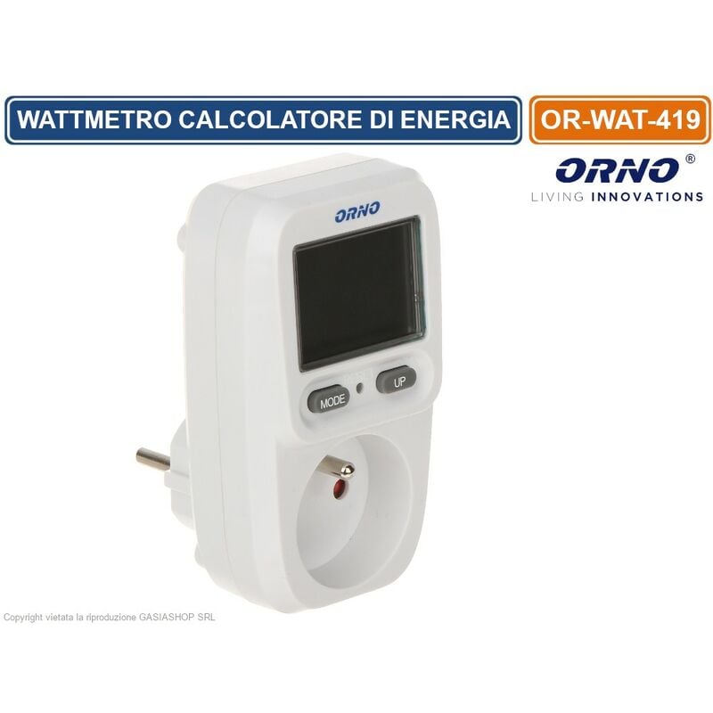 foto del prodotto or wat 419 wattmetro calcolatore di energia con display lcd orno