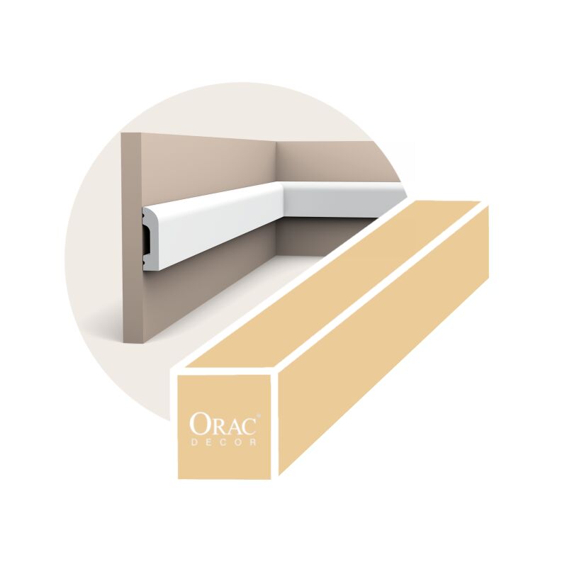 foto del prodotto orac confezione da 4 metri binario multifunzionale per quadri con piano arrotondato sx182