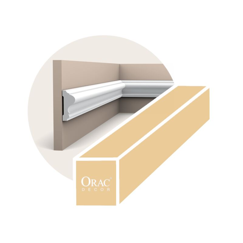 foto del prodotto orac confezione da 4 metri binario per quadri elegante e dolcemente curvato p8020