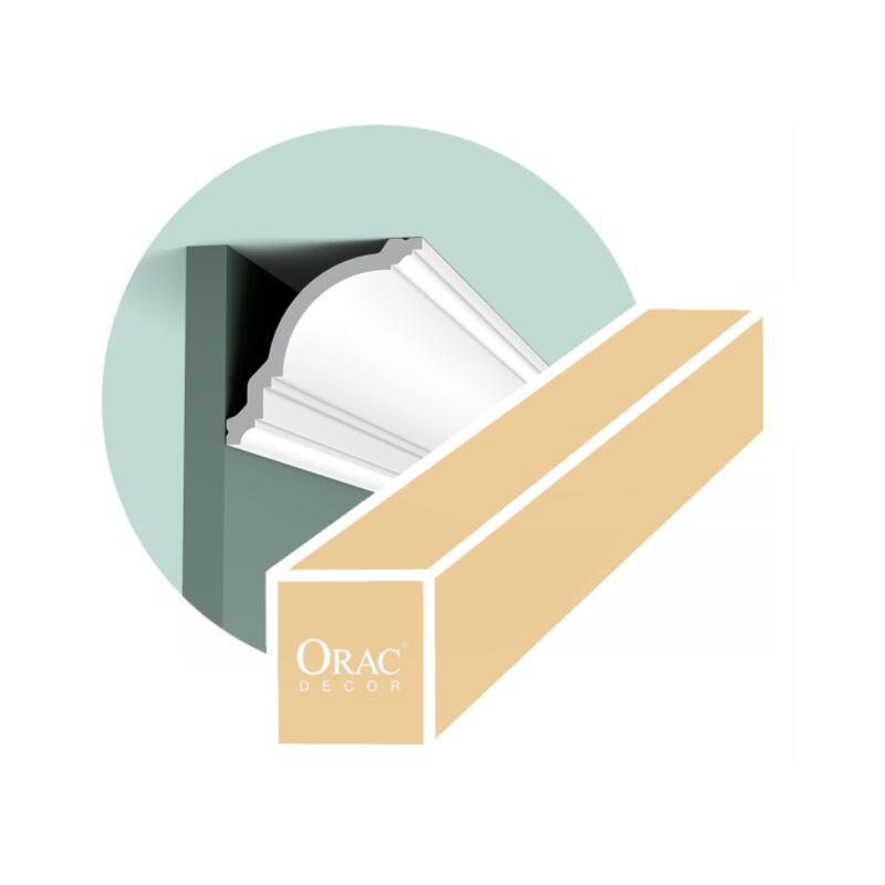 foto del prodotto orac confezione da 4 metri elegante cornice di transizione sottile tra soffitto e parete cx106