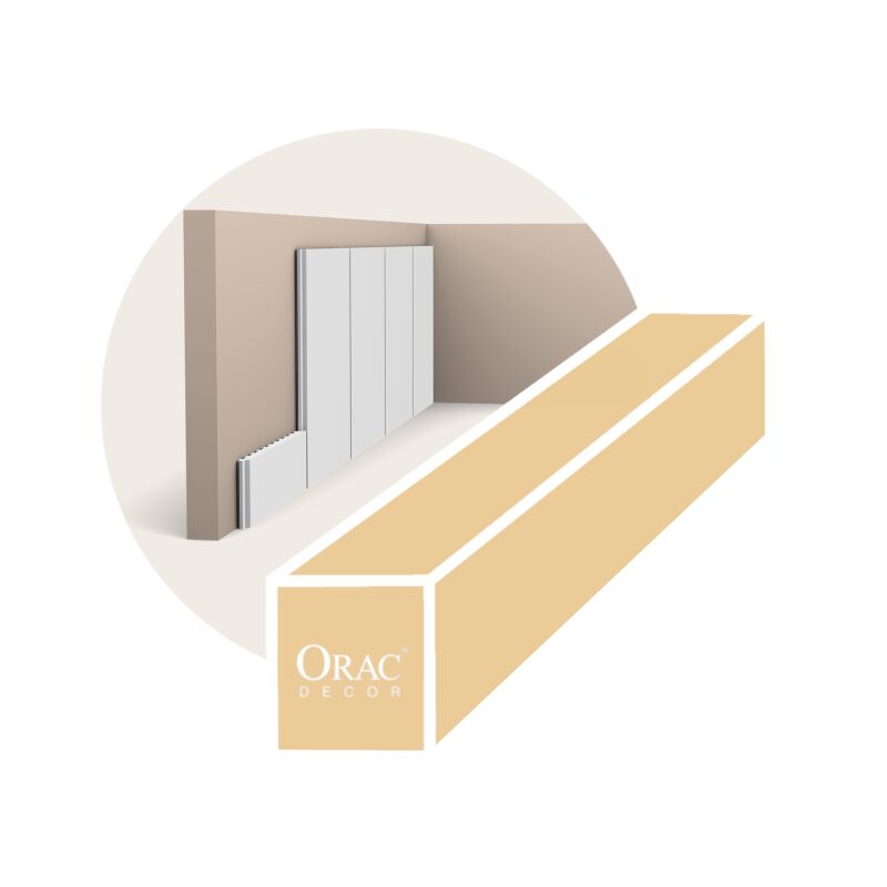foto del prodotto orac confezione da 4 metri profilo di base elegante, funge da corpo per il rivestimento px147