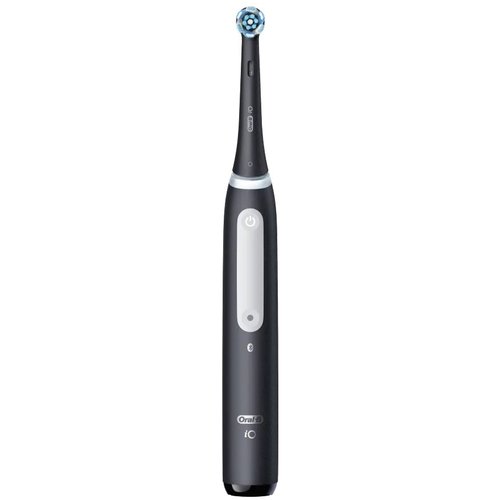 foto del prodotto oral b io spazzolino elettrico ricaricabile 4s nero, 1 testina di ricambio, 1 custodia da viaggio