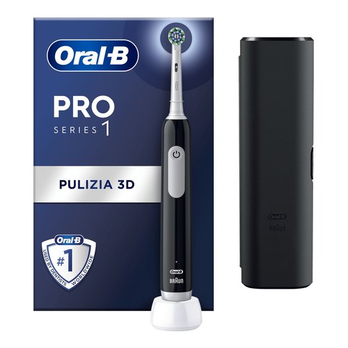 foto del prodotto oral b pro 1 cross action adulto spazzolino rotante oscillante nero